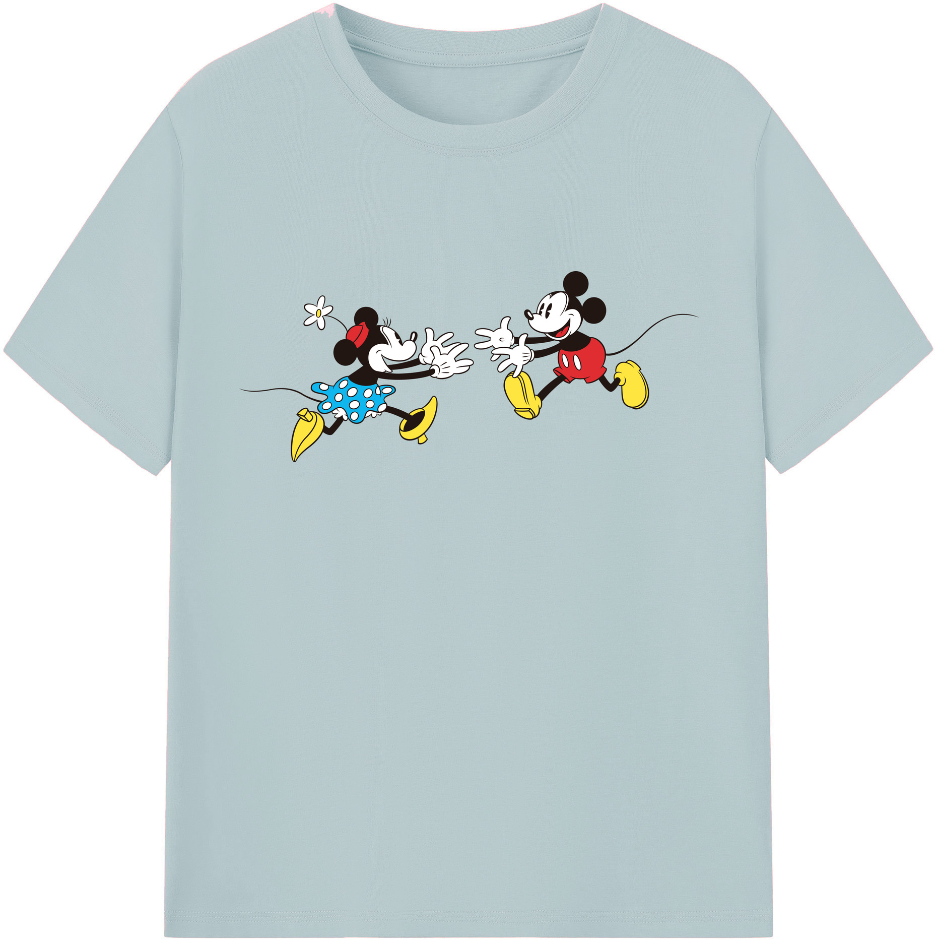 （画像用） ミッキーマウス Mickey Mouse 綿100％半袖Tシャツ（フロントプリント）